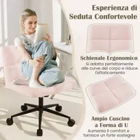 Promotions Biuro kėdė, kryžminė pasukama, 49-57 cm aukščio reguliavimas, rožinė