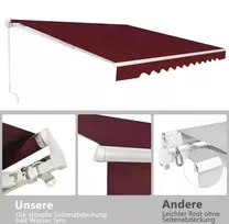 Promotions Ištraukiama markizė, 400x250 cm, Raudona