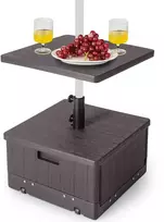 Promotions Lauko skėčio pagrindas su stalo padėklu, 53,3x53,3x44,5 cm, juodas