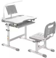 Promotions Vaikiškas rašomasis stalas ir kėdžių rinkinys, 71x52x52-79 cm, pilka