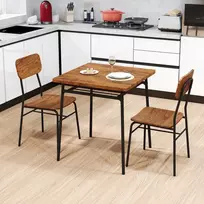 Promotions Valgomojo stalo komplektas, 110x70x77 cm, Juoda,Ruda