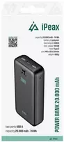 „iPeax“ išorinė baterija, 2x USB-A, 20000 mAh