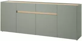 Komoda Imv City, 224 cm, žalias/ąžuolas
