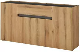 Komoda Imv City, 170 cm, ažuolinė/antracitas