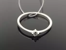Best Diamonds Balto aukso žiedas su briliantu