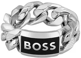 Hugo Boss Vyriškas plieno žiedas Kassy Emblem 1580681