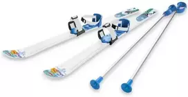 Gizmo Wanna Haves Vaikiškos slidės 70 cm su slidinėjimo lazdomis, baltos/mėlynos