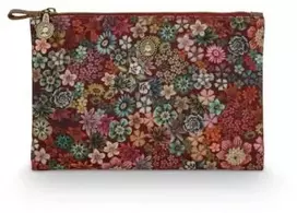 PIP Studio Charly kosmetikos plokščia dėžutė, vidutinė, Tutti i Fiori Rožinė, 24x15.5x1cm