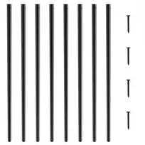Vevor Metaliniai laiptų balustrai, juodi