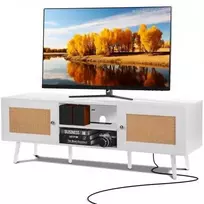 TV staliukas Vevor Rataninė televizoriaus spintelė 65" TV su lizdu
