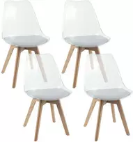 Promotions Valgomojo Kėdė, 47.5x52x81 cm, Skaidri Balta