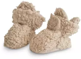 Mushie tapukai kūdikiui Cozy Baby Booties - Oatmeal