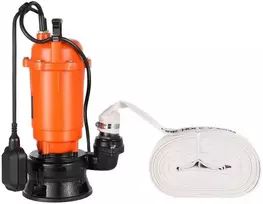 Panardinamas nuotekų siurblys 1500W, ketaus, automatinis plūdinis jungiklis, 18m kėlimas, tvenkinio/užtvindytų vietų, purvino vandens siurblys
