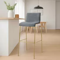 Mville Baro kėdė Hoover, auksas, 4 kojos, audinys