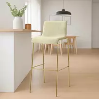 Mville Baro kėdė Hoover, audinys, 4 kojos, auksinė