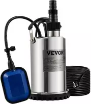 Panardinamas vandens siurblys, 550W, automatinis plūdinis jungiklis, nerūdijančio plieno siurblys švariam vandeniui, užtvindytų vietų siurblys, baseino siurblys, drėkinimo siurblys
