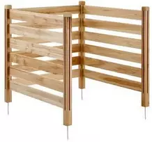 Vevor medinė privati tvora 3 skydai 91x91 cm