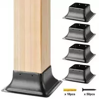 Vevor Plieninis stulpų laikiklis 4 vnt. 101.6x101.6 mm