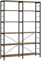 Songmics Knygų lentyna, 172,5x120x30 cm, juoda