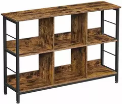 Songmics Knygų lentyna, 120x33x80 cm, Ruda, Juoda