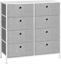 Songmics Komoda, 80x30x81.5 cm, pilka ir balta