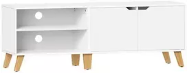 TV staliukas Songmics TV spintelė, 140x40x45 cm, balta