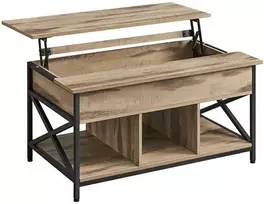 TV staliukas Songmics Kavos staliukas, 100x60x48-62 cm, rudas