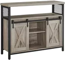 Songmics Komoda, 100x33x80 cm, Pilkai juoda