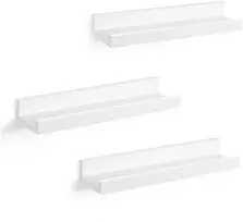 Songmics Sieninė lentyna, 38x10x5 cm, balta