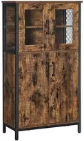 Songmics Sandėliavimo spintelė, 60x30x108 cm, juoda