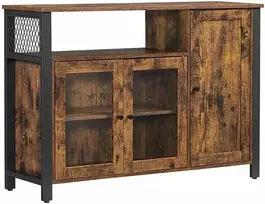 Songmics Komoda, 110x33x75 cm, Juoda
