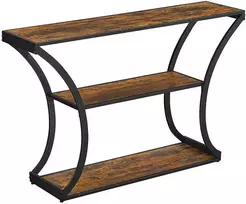 Songmics Konsolinis stalas, 120x30x80 cm, juodas, rudas