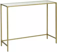 Songmics Konsolinis stalas, 100x35x80 cm, auksinis