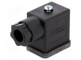 Connector: valve connector | plug | form B | 11mm | female | PIN: 3 | 230V