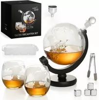 Oak & Steel – „Globe“ viskio dekanteris