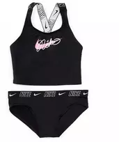 Nike Maudymosi Kostiumėlis Mergaitėms Nk G Logo Tape Crossback Juodas NESSE728 001