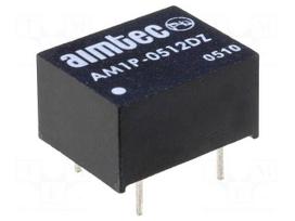 Converter: DC/DC | 1W | Uin: 4.5÷5.5V | Uout: 12VDC | Uout2: -12VDC | DIP8