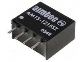 Converter: DC/DC | 1W | Uin: 10.8÷13.2V | 15VDC | Iout: 67mA | SIP4 | 1.8g
