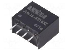 Converter: DC/DC | 1W | Uin: 43.2÷52.8V | 15VDC | Iout: 67mA | SIP4 | 1.8g