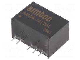 Converter: DC/DC | 3W | Uin: 4.5÷18V | Uout: 12VDC | Uout2: -12VDC | SIP6