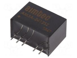 Converter: DC/DC | 3W | Uin: 9÷36V | 12VDC | Iout: 250mA | SIP6 | 3.85g