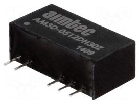 Converter: DC/DC | 3W | Uin: 4.5÷5.5V | Uout: 12VDC | Uout2: -12VDC | SIP7