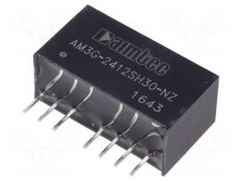 Converter: DC/DC | 3W | Uin: 18÷36V | 12VDC | Iout: 250mA | SIP8 | 4.9g