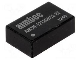 Converter: DC/DC | 3W | Uin: 10.8÷13.2V | Uout: 12VDC | Uout2: -12VDC