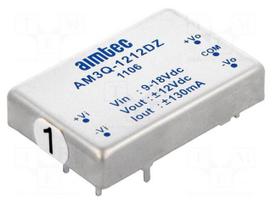 Converter: DC/DC | 3W | Uin: 9÷18V | Uout: 12VDC | Uout2: -12VDC | 16g