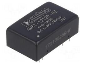 Converter: DC/DC | 6W | Uin: 9÷18V | Uout: 12VDC | Uout2: -12VDC | DIP24