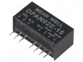Converter: DC/DC | 2W | Uin: 4.5÷9V | Uout: 15VDC | Uout2: -15VDC | SIP8