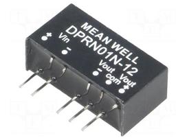 Converter: DC/DC | 1W | Uin: 22.8÷26.4V | Uout: 12VDC | Uout2: -12VDC