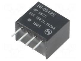 Converter: DC/DC | 2W | Uin: 4.5÷5.5V | Uout: 12VDC | Iout: 167mA | SIP4