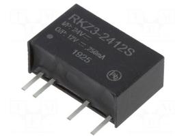 Converter: DC/DC | 3W | Uin: 21.6÷26.4V | Uout: 12VDC | Iout: 250mA | SIP7